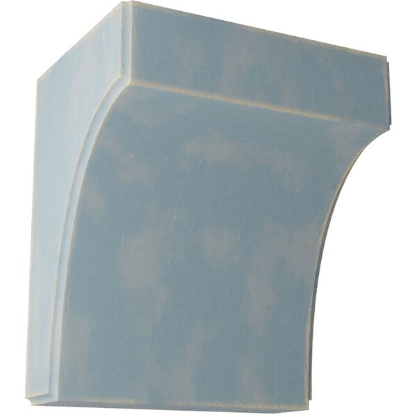 Ekena Millwork 5 1/4"W x 4"D x 6"H Clarksville Wood Vintage Decor Bracket, Driftwood Blue BKTWD05X04X06CVBU - main
